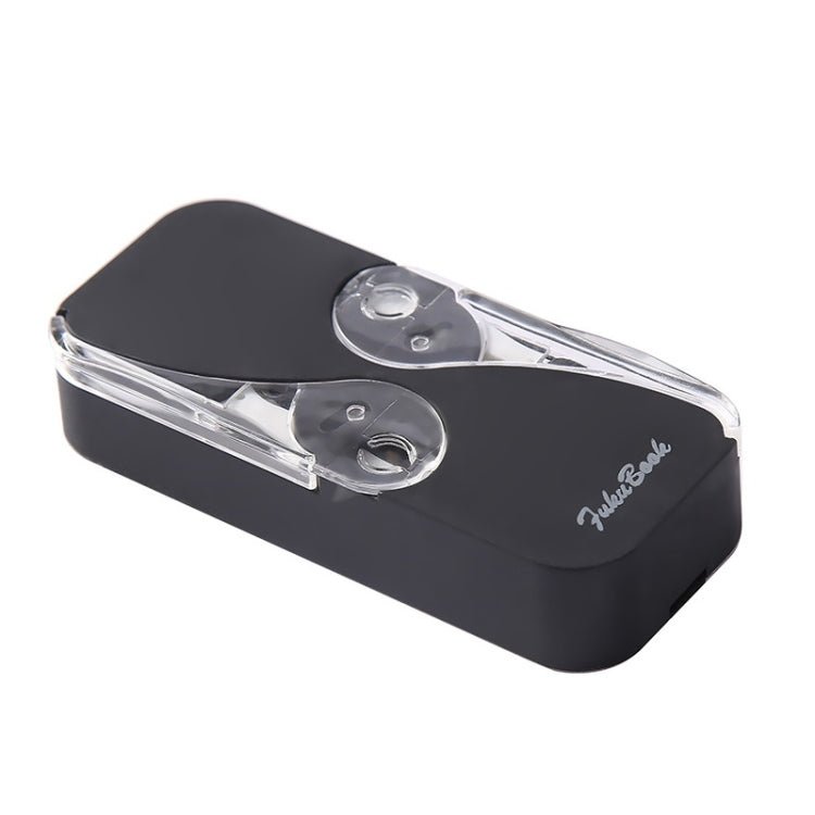 FukuBook Portable Mini Automatic Opening and Closing Floss Storage Box with Floss(Black) - British D'sire Main image