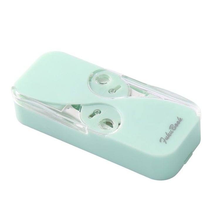 FukuBook Portable Mini Automatic Opening and Closing Floss Storage Box with Floss(Green) - British D'sire Main image