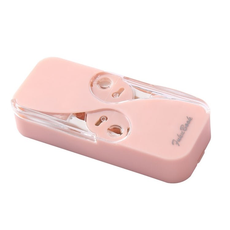 FukuBook Portable Mini Automatic Opening and Closing Floss Storage Box with Floss(Pink) - British D'sire Main image