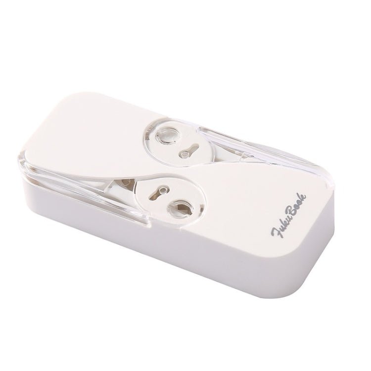 FukuBook Portable Mini Automatic Opening and Closing Floss Storage Box with Floss(White) - British D'sire Main image