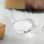 Full Silver Name-1 Ring - silver ring - ring - British D'sire