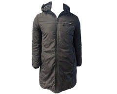 Full Zip Hooded Padded Long Parka Jacket - Jackets - British D'sire