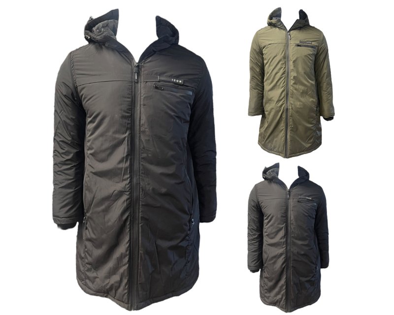 Full Zip Hooded Padded Long Parka Jacket - Jackets - British D'sire Main image