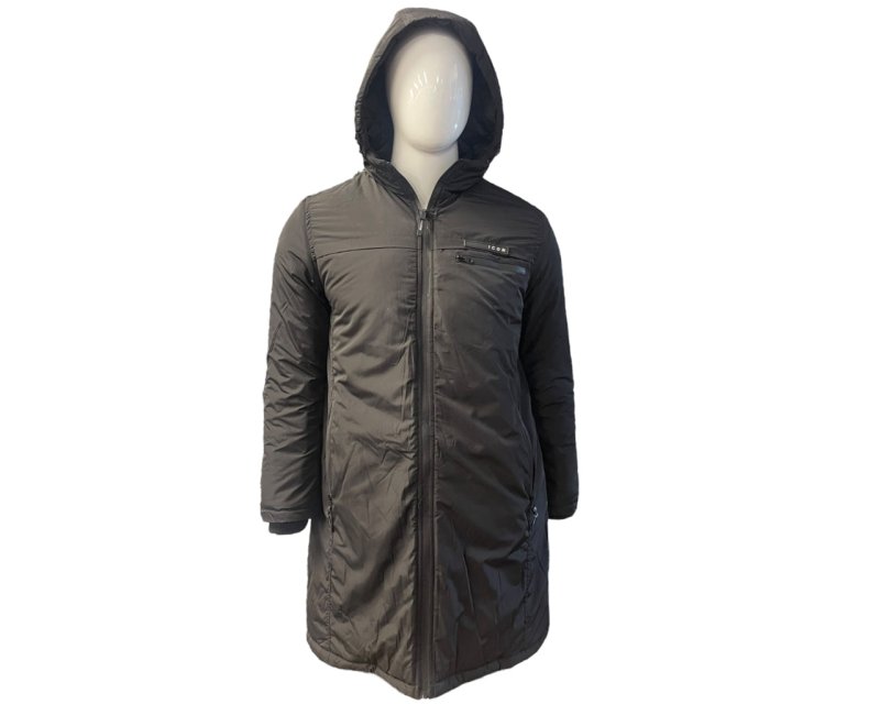 Full Zip Hooded Padded Long Parka Jacket - Jackets - British D'sire