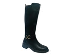 Full Zip Knee High Faux Leather Boots - Boots - British D'sire