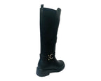 Full Zip Knee High Faux Leather Boots - Boots - British D'sire
