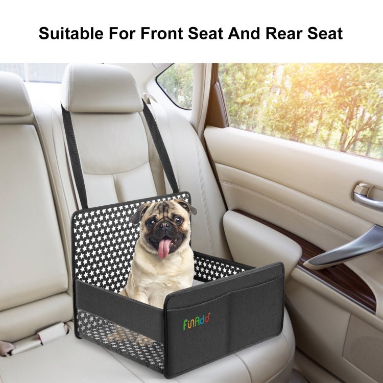 FunAdd Breathable and Foldable Pet Dog Car Basket Anti - dirty Waterproof Pad (Black) - British D'sire