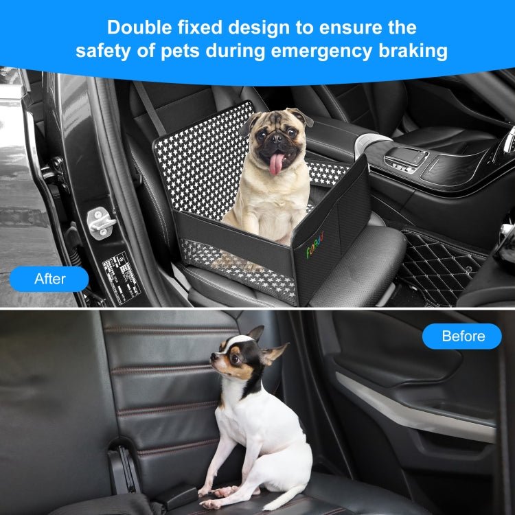 FunAdd Breathable and Foldable Pet Dog Car Basket Anti - dirty Waterproof Pad (Black) - British D'sire