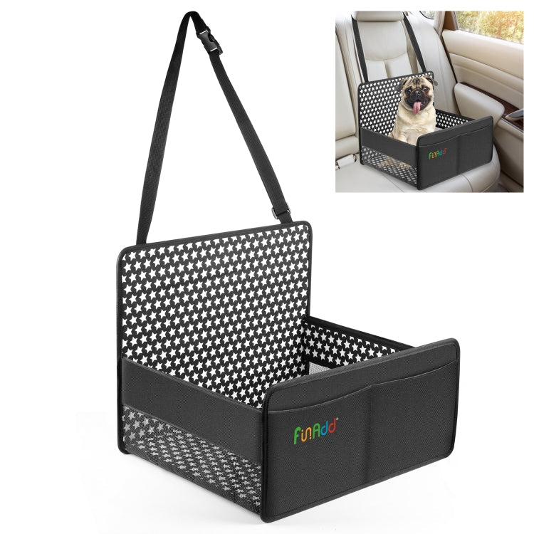 FunAdd Breathable and Foldable Pet Dog Car Basket Anti - dirty Waterproof Pad (Black) - British D'sire Main image