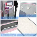 FUNADD Fold Breathable Pet Backpack Outdoor Shoulders Cat Bag (Pink) - British D'sire