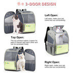 FUNADD Fold Breathable Pet Backpack Outdoor Shoulders Cat Bag(Yellow) - British D'sire