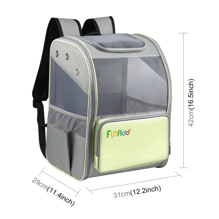 FUNADD Fold Breathable Pet Backpack Outdoor Shoulders Cat Bag(Yellow) - British D'sire