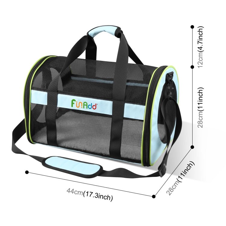 FUNADD Pet Travel Carrier Bag Shoulder Foldable Tote Bag(Blue) Secondary image