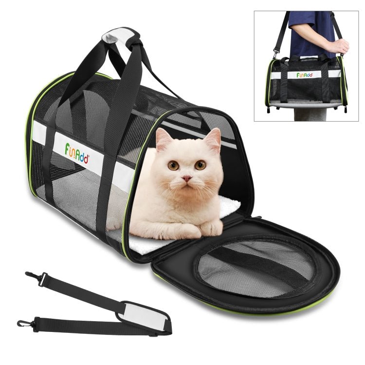 FUNADD Pet Travel Carrier Bag Shoulder Foldable Tote Bag(Grey) - British D'sire