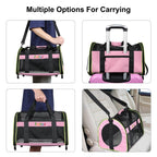 FUNADD Pet Travel Carrier Bag Shoulder Foldable Tote Bag(Pink) - British D'sire
