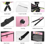 FUNADD Pet Travel Carrier Bag Shoulder Foldable Tote Bag(Pink) - British D'sire