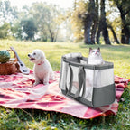 FUNADD Portable Breathable Pet Bag Outdoor Shoulder Tote Bag (Grey) - British D'sire