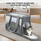 FUNADD Portable Breathable Pet Bag Outdoor Shoulder Tote Bag (Grey) - British D'sire