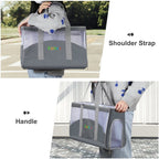 FUNADD Portable Breathable Pet Bag Outdoor Shoulder Tote Bag (Grey) - British D'sire