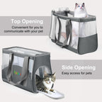 FUNADD Portable Breathable Pet Bag Outdoor Shoulder Tote Bag (Grey) - British D'sire