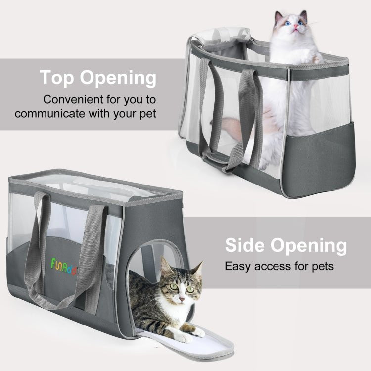 FUNADD Portable Breathable Pet Bag Outdoor Shoulder Tote Bag (Grey) - British D'sire