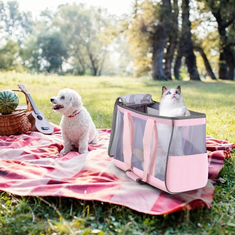 FUNADD Portable Breathable Pet Bag Outdoor Shoulder Tote Bag (Pink) - British D'sire