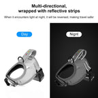 FunAdd Traction Rope Reflective Breathable Nylon Pet Vest Dog Harness, Size: S (Grey) - British D'sire