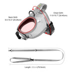 FunAdd Traction Rope Reflective Breathable Nylon Pet Vest Dog Harness, Size: S (Grey) - British D'sire