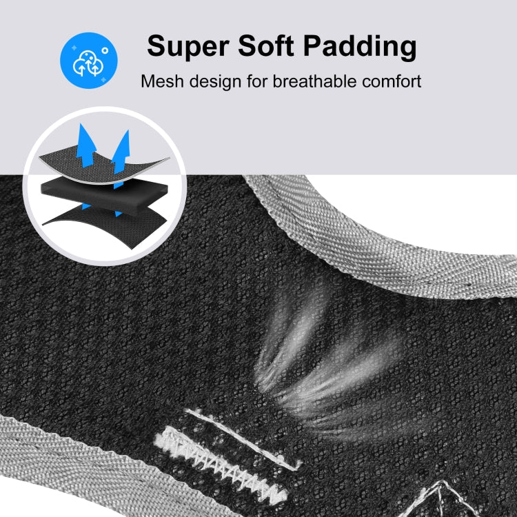 FunAdd Traction Rope Reflective Breathable Nylon Pet Vest Dog Harness, Size: S (Grey) - British D'sire