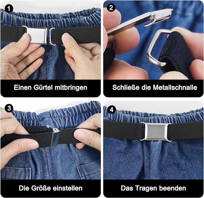 Furuising 5PCS Elastic Kids Belt, Adjustable Kids Belts with Flat Square Buckle, Stretch Toddler Belt for 2 - 15 Years Boys Girls School Trousers Jeans Pants Shorts Dresses - British D'sire