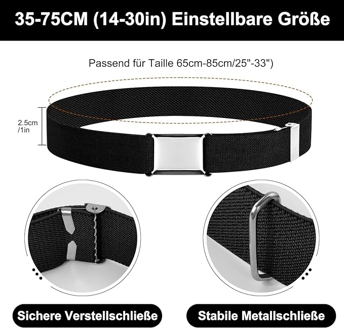 Furuising 5PCS Elastic Kids Belt, Adjustable Kids Belts with Flat Square Buckle, Stretch Toddler Belt for 2 - 15 Years Boys Girls School Trousers Jeans Pants Shorts Dresses - British D'sire