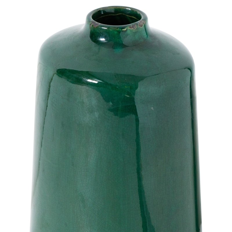 Garda Emerald Glazed Liv Vase - White Ceramic Decorative Vase - Vases - British D'sire