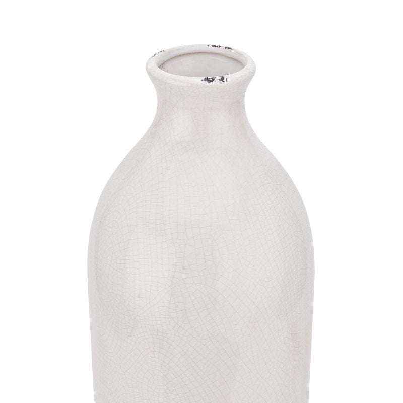 Garda Glazed Gisela Vase - Neutral Ceramic Decorative Vase - Vases - British D'sire