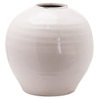 Garda Glazed Large Regola Vase - Neutral Ceramic Decorative Vase - Vases - British D'sire