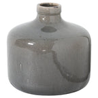 Garda Grey Glazed Chive Vase - White Ceramic Decorative Vase - Vases - British D'sire