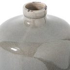 Garda Grey Glazed Eve Vase - White Ceramic Decorative Vase - Vases - British D'sire