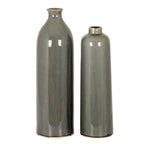 Garda Grey Glazed Gisela Vase - Grey Ceramic Decorative Vase - Vases - British D'sire