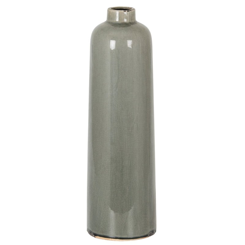 Garda Grey Glazed Raine Vase - White Ceramic Decorative Vase - Vases - British D'sire