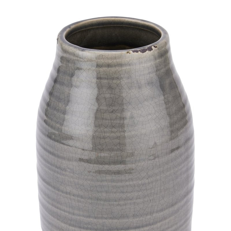 Garda Grey Stefanie Vase - Grey Ceramic Decorative Vase - Vases - British D'sire