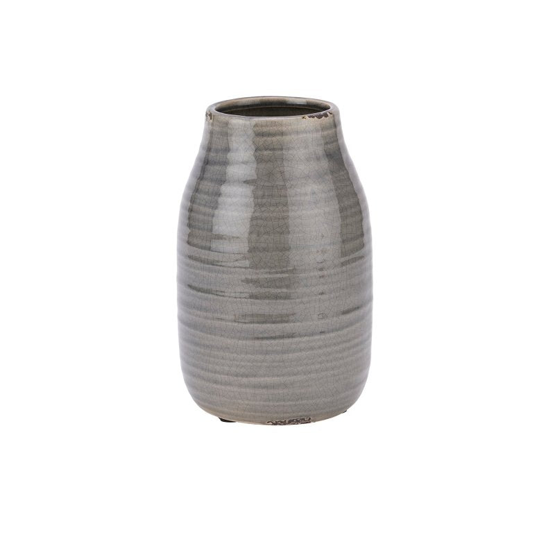 Garda Grey Stefanie Vase - Grey Ceramic Decorative Vase - Vases - British D'sire
