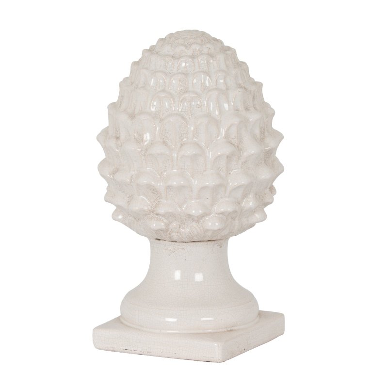 Garda White Decorative Acorn Decorative Ornament - Figurines - British D'sire