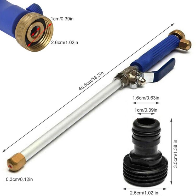 Garden Lawn Irrigation High Pressure Hose Spray Nozzle Car Wash Cleaning Tools (Blue) - British D'sire