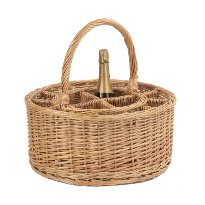 Garden Picnic Basket Complete with 12 Glasses - Drinks Baskets - British D'sire