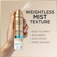 Garnier Ambre Solaire Natural Bronzer Quick Drying Dark Self Tan Face Mist 75ml - British D'sire