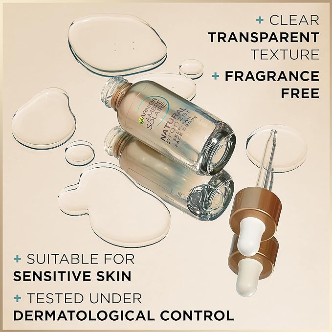 Garnier Ambre Solaire Natural Bronzer, Self Tan Drops for Face, Hyaluronic Acid & Coconut Water, Tailor Made Glow, Gradual & Natural Fake Tan, Approved by Cruelty Free International, Vegan, 30ml Secondary image