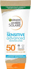 Garnier Ambre Solaire SPF 50+ Sensitive Advanced Sun Cream, For Sensitive Skin, Water Resistant & Non-Greasy Sunscreen, SPF 50 UVA & UVB Protection, Approved by Cruelty Free International, 175ml - British D'sire