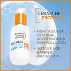Garnier Ambre Solaire SPF 50+ Super UV Invisible Serum Moisturiser for Face, High Protection Against UVA & UVB, Sun Cream for all Skin Types, With Hyaluronic Acid, Vitamin E & Ceramides, Vegan, 30ml - British D'sire