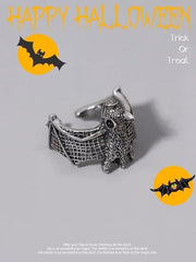 GAUEIOUR Adjustable Vintage Bat Rings,Halloween Black Bat Ring Male,Gothic Halloween Jewelry Ring,Personalized Vintage Animal Open Ring - Rings - British D'sire