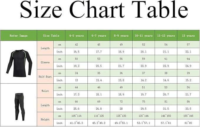 Gavena Boys Compression Sets Youth Athletic Base Layer Kids Thermal Underwear Set Leggings and Shirts Suits for 4 to 12 Years Secondary image