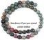 GEM - Inside 8mm Green Indian Agate Round Gemstone Semi Precious Loose Beads for Jewellery Making 15'' - Beads - British D'sire
